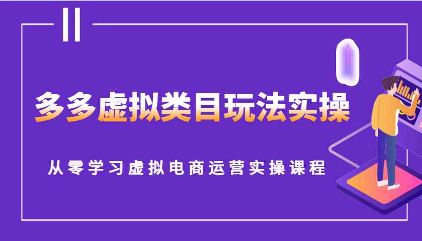 多多虚拟类目玩法实操，从零学习虚拟电商运营实操课程-时创创业网