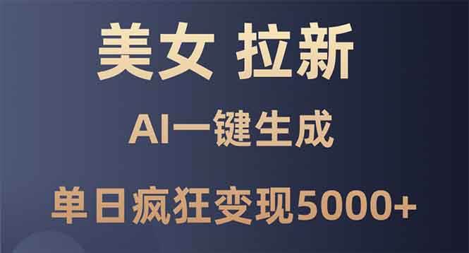 （13866期）美女暴力拉新，通过AI一键生成，单日疯狂变现5000+，纯小白一学就会！-时创创业网